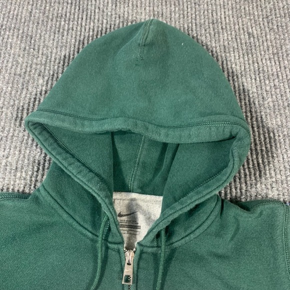 Nike Michigan State Spartans Hoodie Boys Medium Green Full Zip Sweatshirt Swoosh - Picture 2 of 13